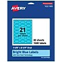 Avery Printable Oval Multipurpose Labels, 1-1/8" x 2-1/4", Bright Blue, 1680/Box (94054)~#|#~229A9195-AD38-4292-8BB6FDF4D77B962F_sc7
