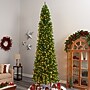 Nearly Natural 12' Slim Green Mountain Pine Artificial Christmas Tree with 1100 Clear LED Lights (T3330)~#|#~229F3819-586A-4812-8704A61ACD044208_sc7