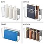 iDESIGN Magnetic Plastic Storage Bin, 6.5" x 3"x 11", Clear, 2/Pack (28016M2)~#|#~22A2ACF4-D14A-470E-AF3514C9D7B18A56_sc7