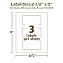 Avery EcoFriendly Laser/Inkjet Rectangle Multipurpose Labels, 2-1/2" x 5", White, 150/Box (94246)~#|#~22B8A7AD-7023-4C38-A91A8FA94B4C4C1F_sc7