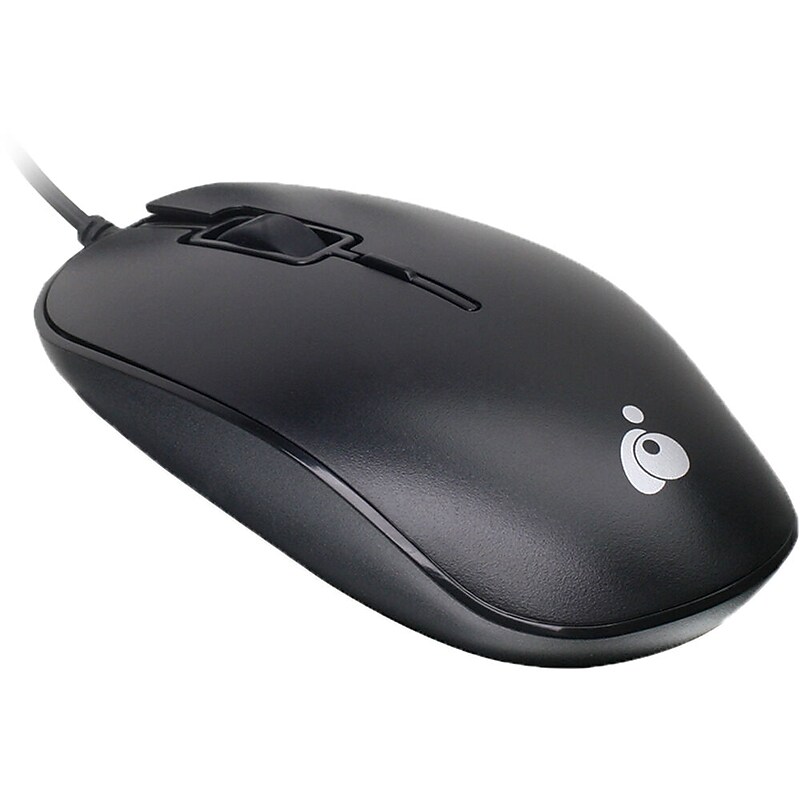 Iogear Ergonomic Ambidextrous Optical USB Mouse, Black (GME423TAA) image 1