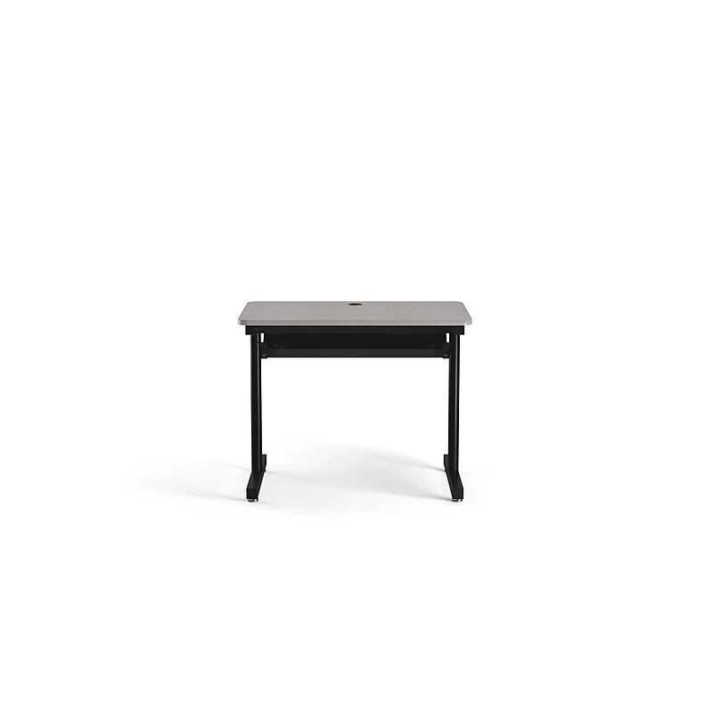 VersaDesk 36"W Basic Computer Table, Grey/Black (BCT3624-BG) image 1