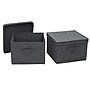 Household Essentials Medium Stackable Folding Fabric Square KD Storage Box, 10" x 15"x 15", 39 Qt., Gray, 2/Pack (7517-1)~#|#~22C318F4-D8D1-4446-9690BCF7E6479DA8_sc7