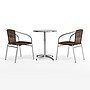 Flash Furniture Lila Indoor-Outdoor 23.5'' Round Table Set with 2 Rattan Chairs, Dark Brown (TLH24RD020CHR2)~#|#~22C5D7EE-BAE1-46C3-9C0163A70BA103E0_sc7