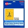 Avery Laser/Inkjet Sealing Labels, 5-1/8" x 4", Bright Yellow, 240 Labels/Box (19479370719)~#|#~22C909D9-D6B1-45AB-943C78F26EAC135E_sc7