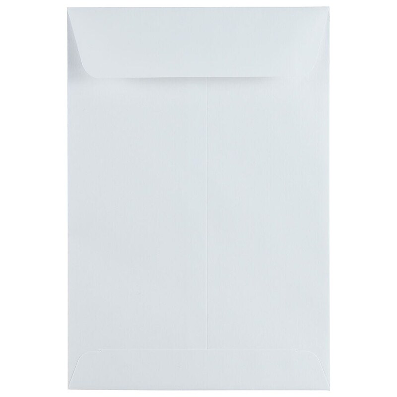 JAM Paper Booklet Envelope 6" x 9 1/2", White, 100/Pack (1623193d) image 1