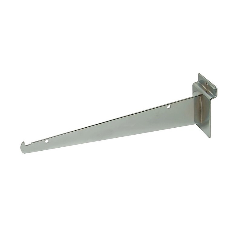 Nahanco 10" Slatwall Shelf Bracket, Chrome (SW10KB) image 1
