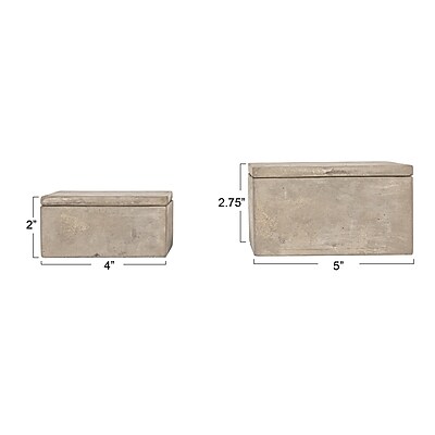 Storied Home Contemporary Cement Boxes - Thumbnail 4