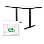 Correll Dry-Erase Markerboard Cafe Table, 30" x 48", Frosty White/Black (BTT3048DE-80)~#|#~22DBC481-F94B-485B-8DEB0F89D271BD50_sc7