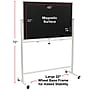 Excello Global Products Double Sided Magnetic Mobile Chalkboard, White Frame, 48" x 32" (EGP-HD-0548)~#|#~22DDD50B-AEBD-40BB-A3D2E4F99AA6ACC6_sc7