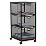 Mind Reader 3-Drawer Multipurpose Cart with Wheels, Metal, Black (3TWHEEL-BLK)~#|#~22DF823D-AA5A-413B-818EA735718F246E_sc7