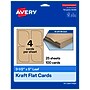Avery Leaf Integrated Cards, Matte Kraft Brown, 100/Pack (19479398969)~#|#~22DF9EBE-E481-4016-9860CBC600E7B5F8_sc7