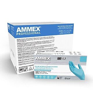 Ammex Professional Series Powder Free Nitrile Exam Gloves, Latex