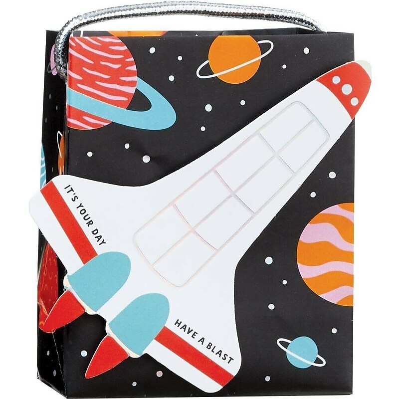 JAM Paper Space Adventures Small Gift Bags, 6/Pack (52622409849) image 1