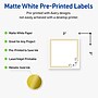 Avery Laser/Inkjet Square Multipurpose Labels, 3" x 3", White, 60/Pack (S00DMT)~#|#~22E3145D-D839-4D97-8A4DFF565B64EDB3_sc7