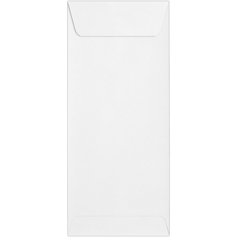 LUX 80lbs. 4 1/8" x 9 1/2" #10 Open End Envelopes, Bright White, 1000/BX (7535-1000) image 1