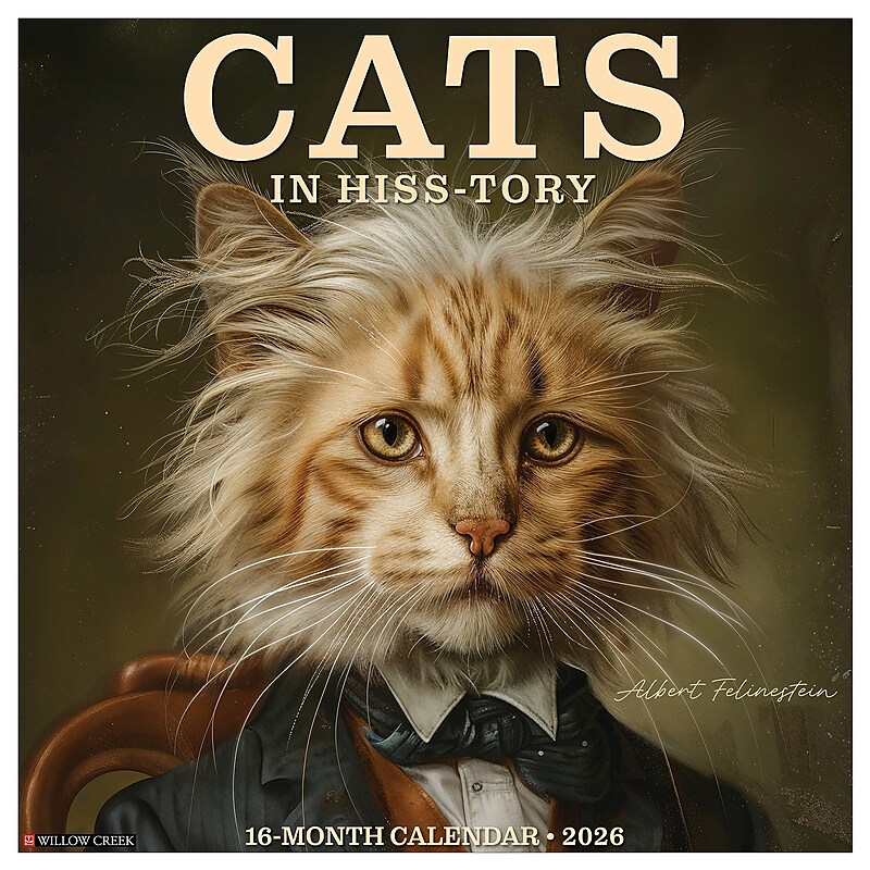 2026 Willow Creek Cats in Hiss-tory 12" x 12" Monthly Wall Calendar (55717) image 1