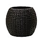 Household Essentials Handwoven Water Hyacinth Barrel Wicker Storage Basket Side Table, Black (ML-4230)~#|#~22FAB095-808A-435E-B7923A8DD3B2FE80_sc7