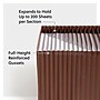 Smead Tuff Box Bottom Heavy Duty Reinforced Faux Leather Accordion File, Alphabetical Index, 31 Pocket, Letter, Brown (73785)~#|#~22FD8E07-6746-4C81-96B902F8F264D6AC_sc7