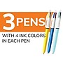 BIC 4-Color Retractable Ballpoint Pen, Medium Point, Assorted Inks, 3/Pack (MMXP31-AST)~#|#~230349BA-5CB9-41AC-BCA9D92DC8001453_sc7
