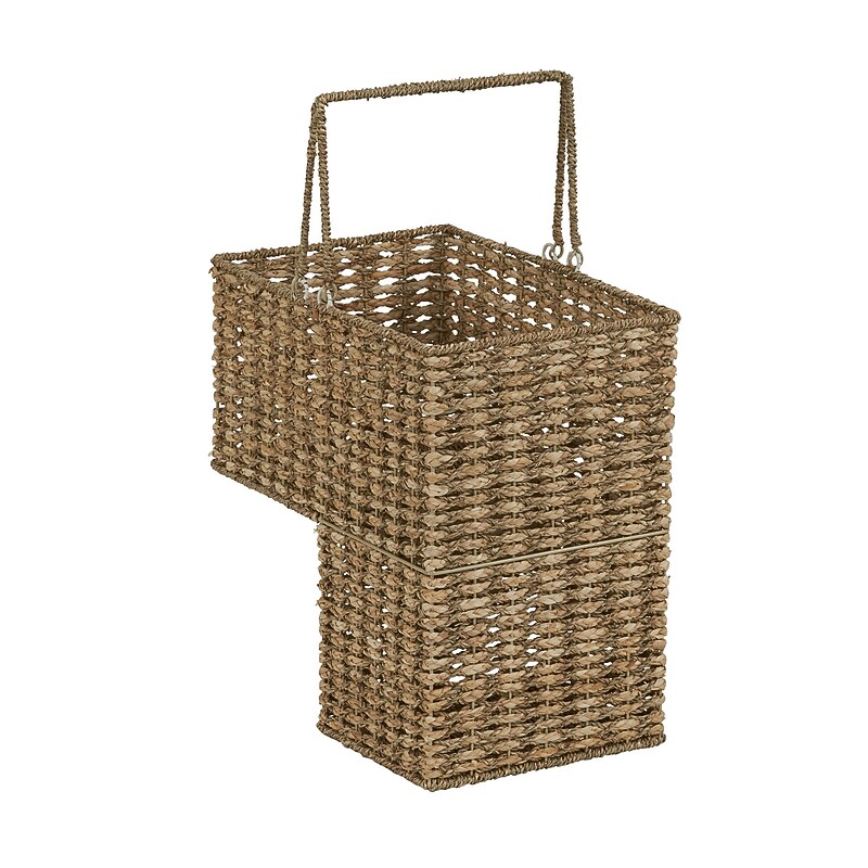 Household Essentials Wicker Stair Basket, Natural (ML-5659) image 1