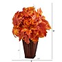 Nearly Natural 19" Autumn Maple Leaf Artificial Plant in Decorative Planter (P1548-OG)~#|#~230AA808-4471-4DF1-B90A3C2D2E4DB4BA_sc7