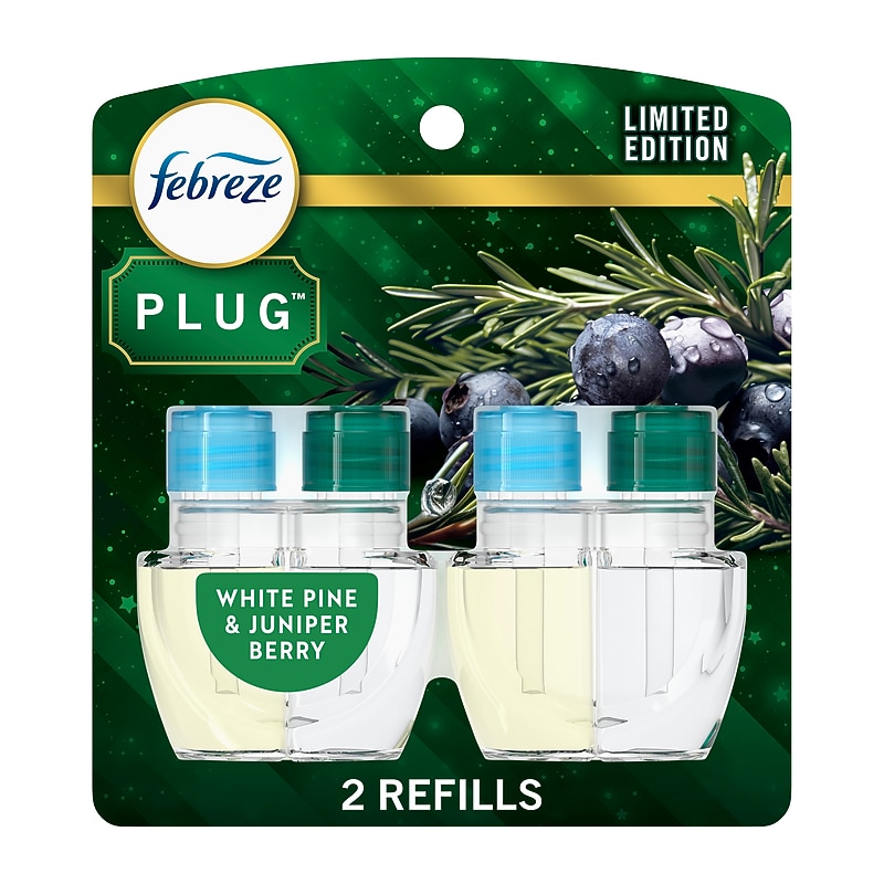 Febreze Plug Air Freshener Scented Oil Refill, White Pine & Berry, 0.87 oz., 2/Pack (03424) image 1