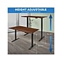 Mount-It! 55"W Electric Rectangular Adjustable Standing Desk, Brown/Black (MI-18114)~#|#~230BFAC8-DAC2-4689-86C07BDE56B919F7_sc7
