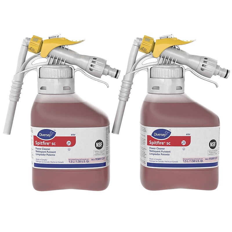 Spitfire SC Multipurpose Cleaner for Diversey RTD, Pine, 1.5 L / 1.58 U.S. Qt., 2/Carton (95891201) image 1