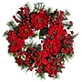 Nearly Natural 4660 24" Poinsettia Wreath, Red~#|#~23165514-626F-4940-A698CE8488456993_sc7