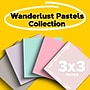 Post-it Recycled Super Sticky Notes, 3" x 3", Wanderlust Pastels Collection, 90 Sheet/Pad, 5 Pads/Pack (654-5SSNRP)~#|#~231D4DA7-E48B-42D7-B33863F0834220D2_sc7