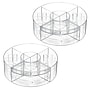 iDESIGN Stackable Rotating Plastic 4-Compartment Desk Organizer, Clear, 2 Piece (29117M2)~#|#~231E545C-92B6-41B6-9CE6F6AD2E0EE8F2_sc7