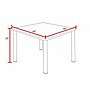 Regency Kee Square Laminate Breakroom Table, 48"D x 48"W, Ash Grey/Chrome (TB4848AGBPCM)~#|#~231FE560-A026-4A4D-ADE8826512871A7F_sc7