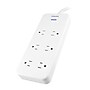Philips Adapt 6-Outlet Adapter-Spaced Surge Protector, 1080J, 8 ft. Braided Cord, White (SPC6066WB/37-T2)~#|#~2320D65C-C582-4E99-8A5A5F193C143586_sc7