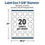 Avery Waterproof Round Laser Multipurpose Labels, 1-5/8" Dia., White, 200/Pack (19479399428)~#|#~23243F1D-F7D5-4F4E-B325745CD02D4B33_sc7