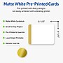 Avery Gold-Dipped Edge Matte Blank Card, White, 20/Pack (S00-DJR)~#|#~23259DCE-DFF3-41E2-ADC1A64B64EF2E85_sc7