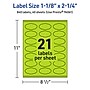 Avery Scalloped Decorative Edge Multipurpose Labels, 1-1/8" x 2-1/4", Bright Green, 840/Pack (94061)~#|#~232A6F84-B0A8-4450-81F3F2286EE474A8_sc7