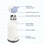 ASOBU Bestie Bottle Sheep Vacuum Insulated Stainless Steel Water Bottle with Reusable Flexi Straw, 16 oz., White (SBV44SH)~#|#~232B1A81-0BC6-47D9-8197B72CF1FD845A_sc7