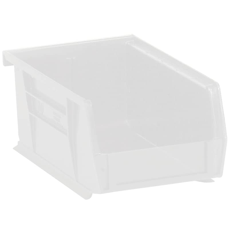 Quill Brand Small Stackable Plastic Storage Bin, 5" x 6"x 9.25", 4.8 Qt., Clear, 12/Carton (BINP0965CL) image 1