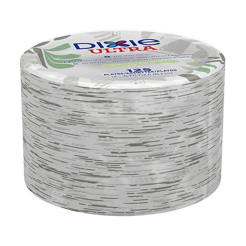 Dixie Ultra Pathways 10" Paper Plates, Multicolor, 125/Pack (SXP10PATH) image 1
