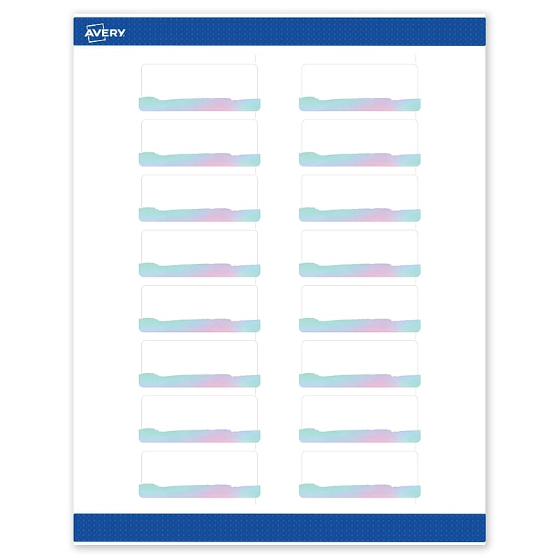 Avery Laser/Inkjet Rectangle Multipurpose Labels, 1" x 2-5/8", White, 160/Pack (S00-F3P) image 1