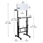 Mind Reader 21"W Adjustable Standing Whiteboard Desk, Black (SDWBOARD-BLK)~#|#~2337201B-5101-43E6-AE788E527D0B8ECE_sc7