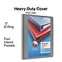 Staples Heavy Duty 1/2" 3-Ring View Binder, D-Ring, Gray (ST56327-CC)~#|#~23421510-F62B-4102-B4213001911DE21A_sc7