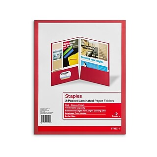 Amazon.com : Staples 907693 2-Pocket Folder Light Blue 10/PK