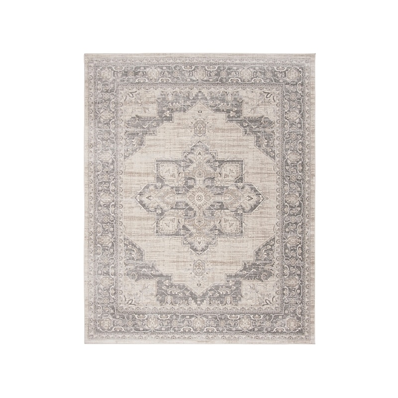 Safavieh Brentwood Collection 8' x 10' Rectangle Indoor Area Rug, Machine Made, Cream/Grey (BNT865B-8) image 1