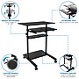 Mount-It! 32" W Mobile Adjustable Standing Desk With Retractable Keyboard Tray, Black (MI-7998B)~#|#~23434E8E-12B5-4B64-88394057386F4B29_sc7