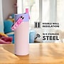 Elemental Core Pop Stainless Steel Double Wall Insulated Water Bottle, 18 oz., Blush Pink Tie Dye (EMLEBC18BPTD19)~#|#~234B0283-50E3-4DC4-8AC665215A8B2D63_sc7