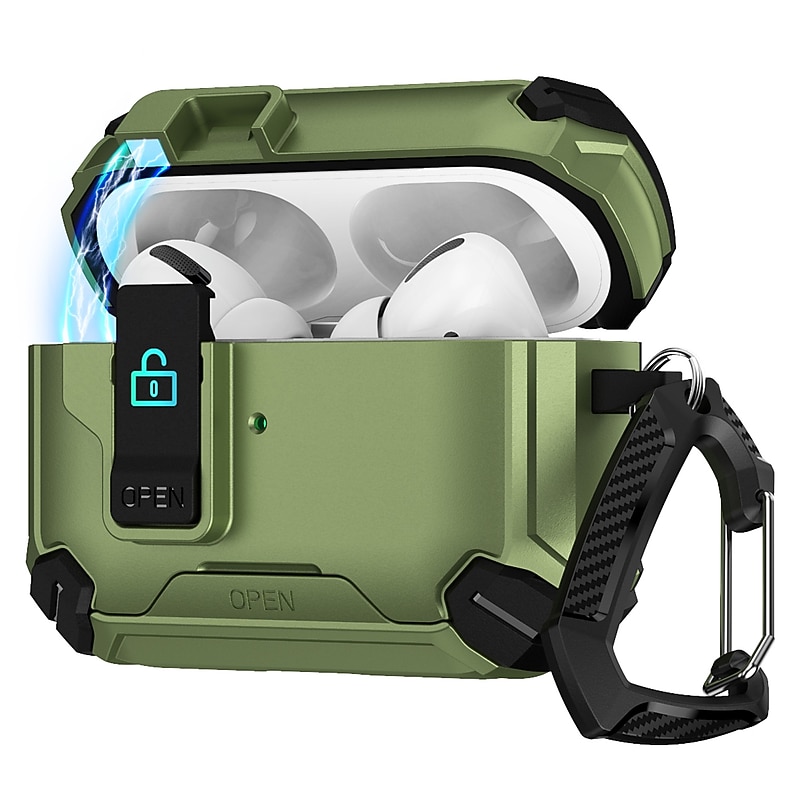 SaharaCase Raider Series Heavy Duty Case Compatible with Magsafe for Airpods Pro 3, Secure Lock, Cactus Green (HP00217) image 1