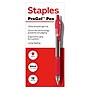 Staples ProGel™ Retractable Gel Pen, Bold Point, 1.0mm, Red Ink, Dozen (ST62591)~#|#~2353716C-7E4E-4587-A3A7743610D7A6FF_sc7