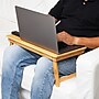 Mind Reader 12" x 19.75" Lap Desk/Laptop Stand With Folding Legs, Brown (BEDTRAYBM-BRN)~#|#~2364D668-D020-40BE-B604A62FC488D434_sc7